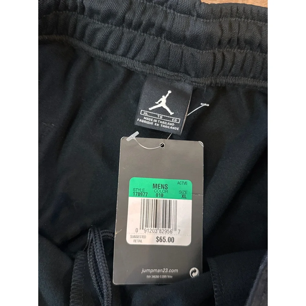 Vintage Nike Air Jordan Track Pants XL NWT Black Warmup Pants Streetwear 2000s